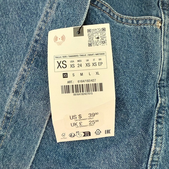 Zara Wrap Denim Skort - Picture 3 of 6